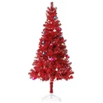 Wellwood 6 Ft Tinsel Christmas Tree With 24CT Assorted Ornament Set, Metal St.... Fixed Price $55.61.