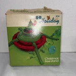 Vintage National Holiday Traditions Real Christmas Tree Stand New Box Metal. Fixed Price $17.49.