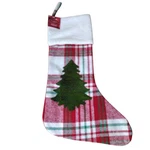 St. Nicholas Square Red Plaid Christmas Tree Stocking With Faux Fur Cuff. Fixed Price $24.95.