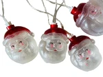 Santa Led String Lights 10 Ct White Wire Christmas Holiday Decor Indoor. Fixed Price $9.74.