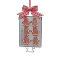 Kurt Adler Gingerbread On Metal Tray Christmas Ornaments Style D2741. Fixed Price $10.48.