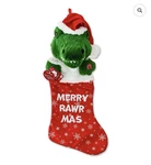 Animated Musical Dinosaur Stocking Sings Rockin Around The Christmas Tree. Fixed Price $20.99.