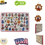 Kurt Adler Petite Treasures Wooden Ornamentmini, Set Of 48. Fixed Price $32.79.