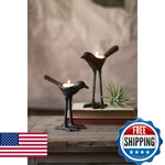 Kalalou Cast Iron Bird Tea Light Holders (set Of 2) - Brown. Fixed Price $71.16.