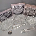 Set Of 3 Oneida Special Occasions Indiana Crystal Glass Serving Dishes Plate. Fixed Price $18.69.