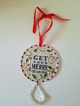 Christmas Ornament Get Your Merry On Grasslands Road Glass New. Fixed Price $13.95.