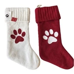 Wondershop Knit Paw Print Pet Dog Christmas Stocking 20" Red Or White Nwt. Fixed Price $12.99.