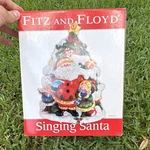 Fitz And Floyd Singing Santa Christmas Cookie Jar Multicolor Mpn 619/168. Fixed Price $13.00.