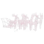 Christmas Decoration Lighted Reindeer And Sleigh With Leds Acrylic Vidaxl. Fixed Price $87.99.