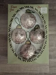 Christmas By Krebs Designer Glass W/ Crowns Set Of 4 Lace & Sparkle Collection. Fixed Price $18.00.