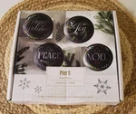 Pier 1 Imports Holiday Christmas 8 Appetizer/salad Plates Black Set Of 4. Fixed Price $28.00.