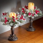 11IN Snowy Christmas Wreath Frosted Winter Front Door Holiday Home Decor. Fixed Price $20.23.