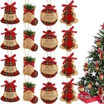 Willbond 16 Pcs Christmas Burlap Tree Ornaments Rustic Country Stoc.... Fixed Price $32.22.
