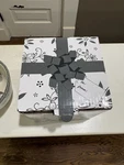 Temp-tations By Tara Ceramic Dip Bowl Spreader Gray Floral Gift Set Box. Fixed Price $17.00.