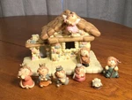 Vintage 8 Piece Light Up Nativity Set #201052 Bumpkins Ceramic Figurines. Fixed Price $32.99.