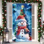 Diyasy Christmas Door Cover, Front Covers Holiday Wall 4# Snowman. Fixed Price $12.99.