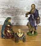 Department 56 Nativity Figurines Mary, Joseph And Baby Jesus. Fixed Price $39.20.