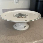 Nikko Happy Holidays Pedestal Cake Stand Plate Christmas Excellent Condition. Fixed Price $35.00.