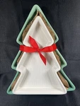 New! 2023 Hallmark Vip Christmas Tree Serving (nesting) Trays Ceramic Set Of. Fixed Price $20.00.