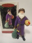 Hallmark Keepsake Ornament Merry Olde Santa 1995 Purple Coat #6 In Series New. Fixed Price $11.95.