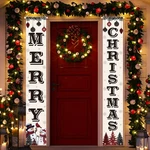 Christmas Decorations Merry Banner Xmas Porch Door Sign 75" 12" R.... Fixed Price $10.76.