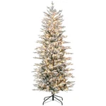 6' Pre Lit Artificial Flocked Christmas Trees With Snow Branches Warm Yellow. Fixed Price $113.99.