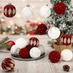 16 Pcs Velvet Christmas Ball Ornaments Set, 3.14 Inch Colorful Patterned Orna.... Fixed Price $41.00.