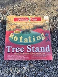 Holiday Time 24" Green Rotating Plastic Tree Stand With Plugs For Lights Tested. Fixed Price $55.00.