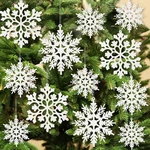 36PCS Snowflakes-christmas Decorations, Ornaments For Tree, Plast. Fixed Price $11.71.