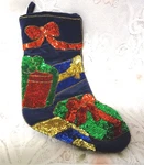 Vintage Private Collection Christmas Stocking Sequined Gifts Fabulous Sparkling. Fixed Price $119.00.