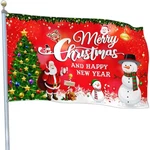 Christmas Flags 3X5 Outdoor Double Sided Merry Vacation Decorations.... Fixed Price $19.62.
