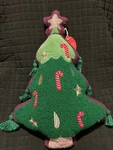 New Opalhouse By Jungalow Fabric 17" Green Christmas Tree Throw Pillow Cushion. Fixed Price $12.00.