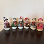 Snowman Figurines Set Of 6 Holiday Seasonal Christmas Decor. Fixed Price $19.97.