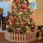 Christmas Tree FENCE,4PCS White Plastic Picket For Miniature Home Garden. Fixed Price $44.64.