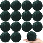 Soulchen Pcs 3.15" Large Green Velvet Flocked Christmas Balls Ornaments. Fixed Price $15.87.
