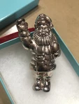 1993 Tiffany & Co. Santa Sterling Christmas Ornament W/box, Ribbon, Storage Bag. Fixed Price $898.00.