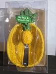 Dei Dennis East Ceramic Pineapple Dip Bowl And Stainless Spreader Knife 2 Pc Set. Fixed Price $11.04.