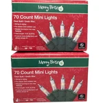 27785 - Clear Christmas String Lights Merry Brite Set Two For Holiday Decor. Fixed Price $39.99.