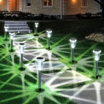 Solar Outdoor Lights, 10 Pack Waterproof Stainless Steel Stake For. Fixed Price $31.08.