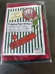 Elf Christmas 40 Inch Red Wrapping Paper Storage Tube With Handle Nip. Fixed Price $9.99.