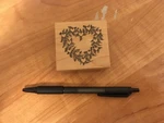 Psx F-366 Heart Wreath Fine Tiny Detailed Pine Branch Rubber Stamp Creakyattic. Fixed Price $5.50.