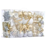 Valery Madelyn Christmas Ball Ornaments, 100CT White And Gold Shatterproof Ch.... Fixed Price $47.78.