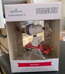 New Hallmark 2021 Peanuts Snoopy On Red Sled Christmas Ornament Charlie Brown. Fixed Price $15.99.