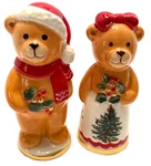 Spode Christmas Tree Teddy Bear Style A-15 Ceramic 4.25" Salt & Pepper Shakers. Fixed Price $19.99.