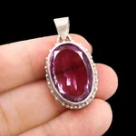 Natural Amethyst Pendant Handmade Silver Jewelry Christmas. Fixed Price $250.00.