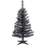 National Tree Company 3FT Black Tinsel Artificial Christmas W/ Stand. Fixed Price $35.35.
