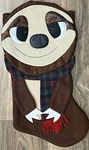 Sloth Christmas Stocking Fun Novelty Animal Hanging 20 Fabric. Fixed Price $18.00.