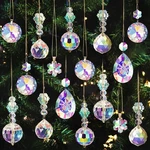 Misdary 36 Pcs Crystal Iridescent Ornaments For Christmas Tree Hanging. Fixed Price $53.00.