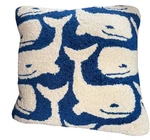 Mud Pie Whale Wool Pillow, 16 X - Beach Seaside Ocean. Fixed Price $20.00.