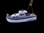 Boat Christmas Ornament Cape Shore New Wood Maine Fishing Lobstering Bl. Fixed Price $11.00.
